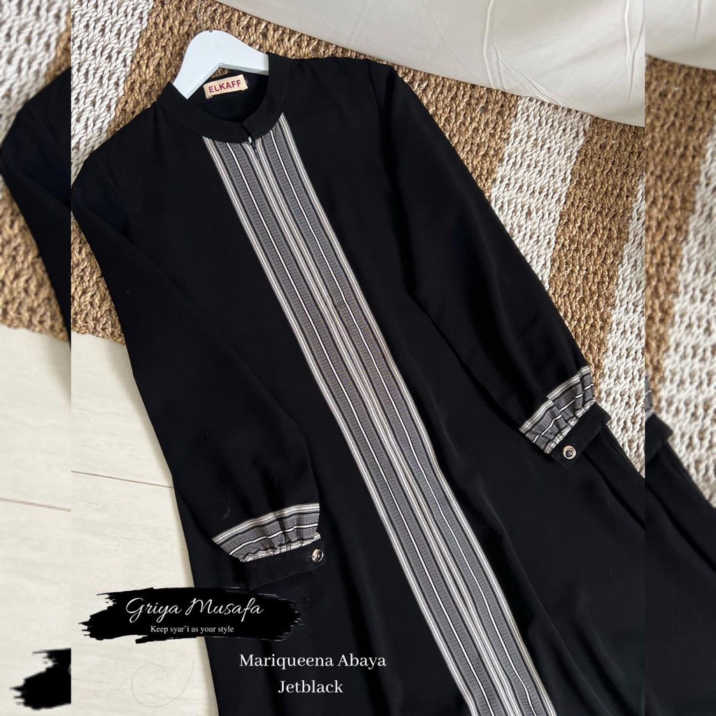 RECOMMENDED ABAYA JETBLACK MARIQUEENA GAMIS BASIC ABAYA TENUN GRIYA MUSAFA ELKAFF
