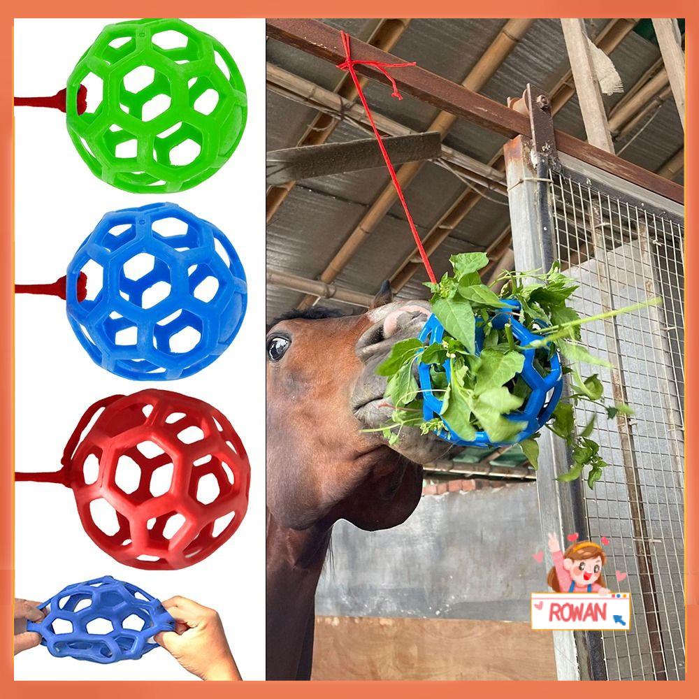 R-FLOWER Dispenser Tempat Makan Gantung Hay Feeder Horse Animal Bola Mainan Bisa Melar