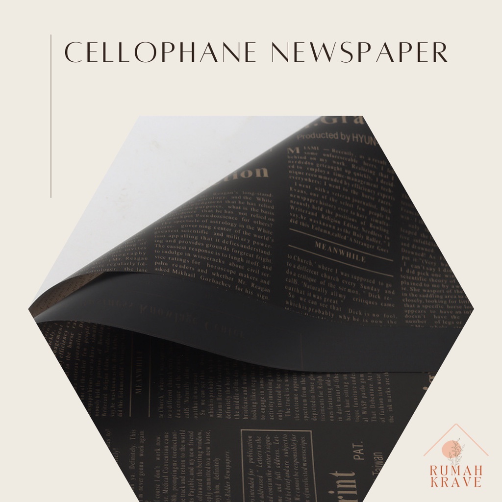 

RUMAH KRAVE - Cellophane Newspaper Kertas Buket Bunga Koran