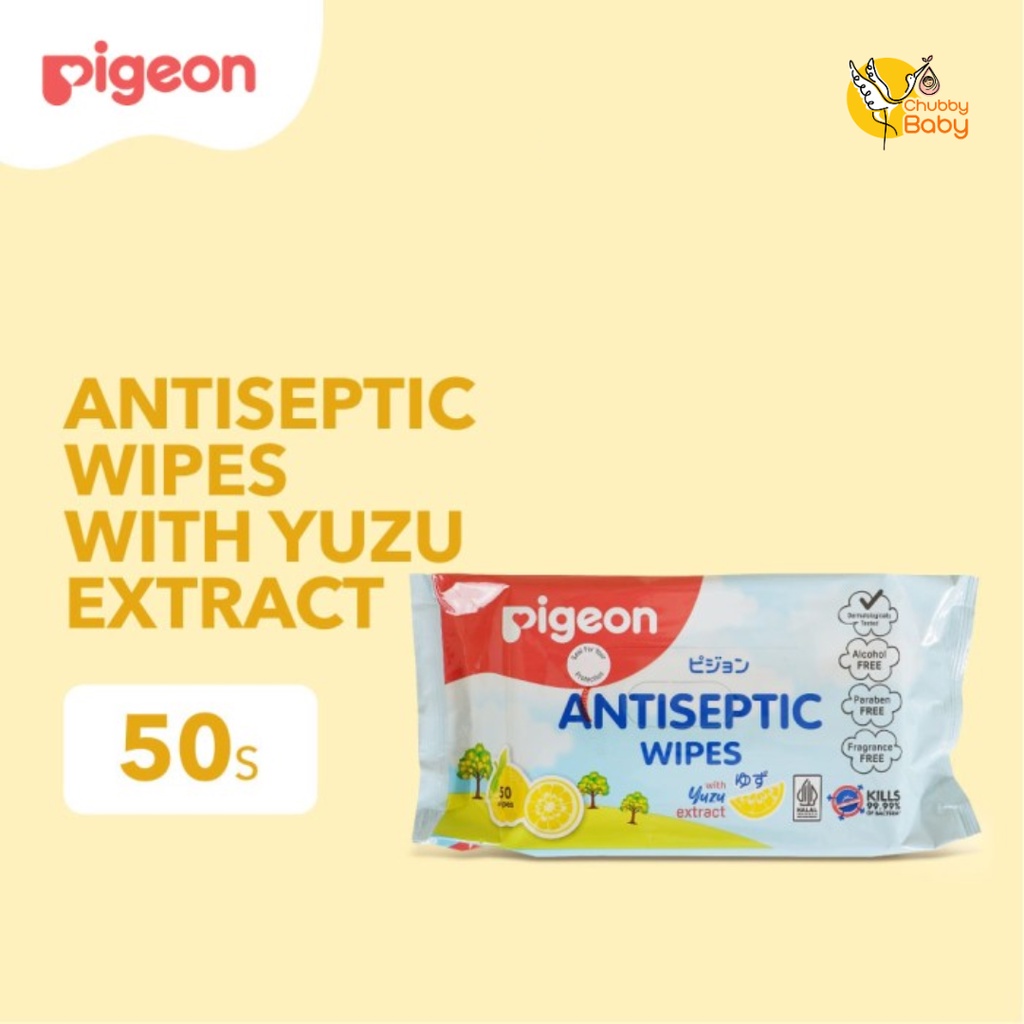 Pigeon Antiseptic Wipes With Yuzu Extract 50's