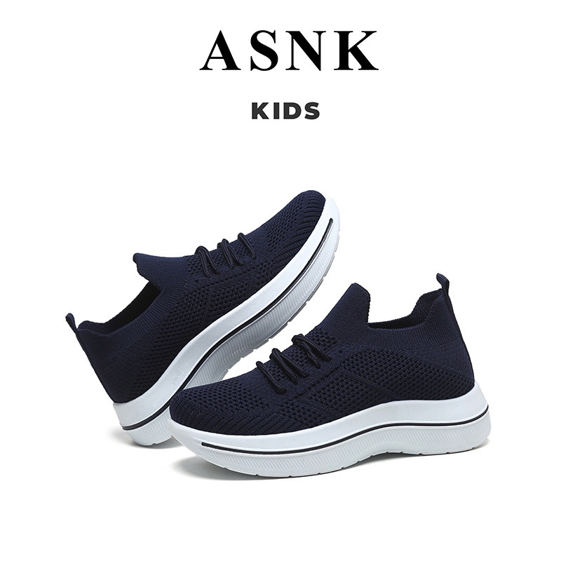 [GROSIR][COD] SEVEN_DAY SEPATU SLIP ON RAJUT SNEAKERS ANAK CEWEK COWOK USIA 7-9THN WM2330 HITAM FULL