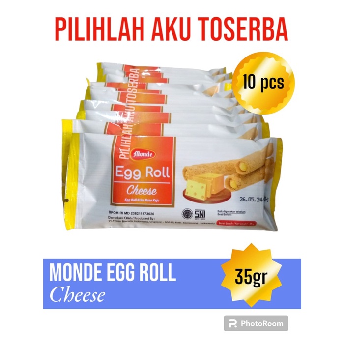 Biskuit Monde EGG ROLL CHEESE 35 gr - ( HARGA 1 DUS isi 120 )