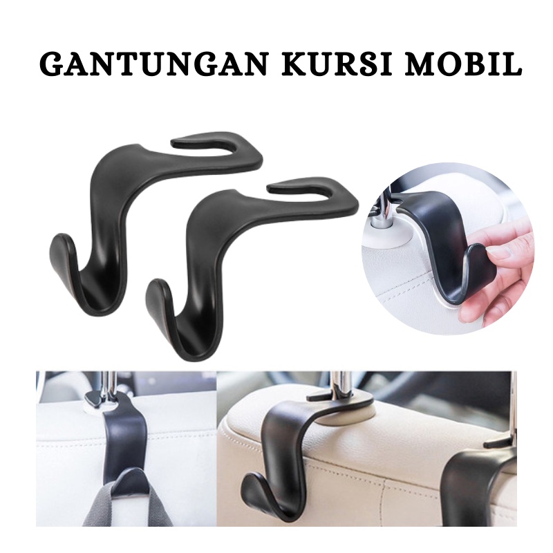 GOS -F109- Gantungan Kait Kursi Mobil - Kait Penyimpanan Gantungan Headrest Kursi Belakang Mobil