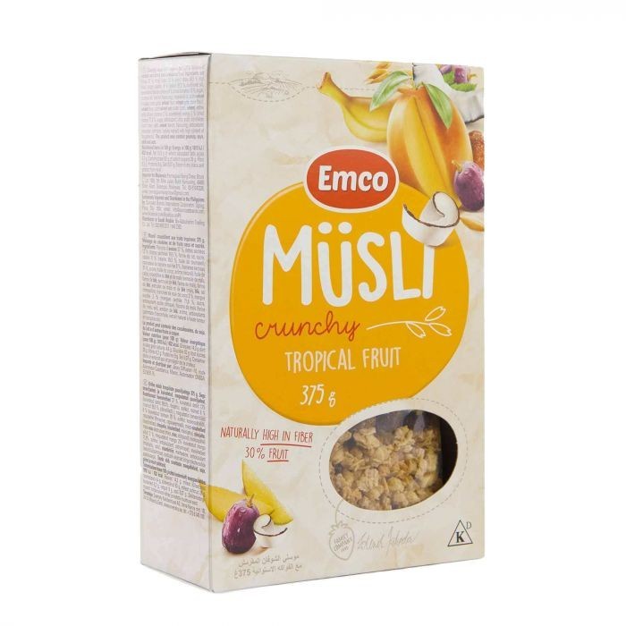 

Emco Musli Crunchy Oat Cereal Tropical Fruit [375 gr]