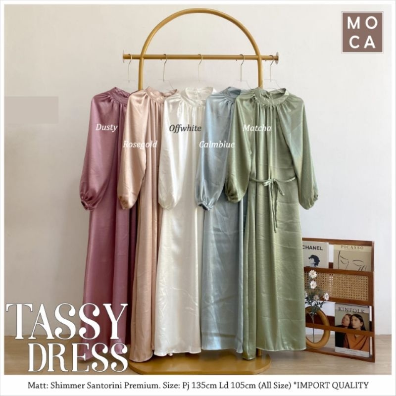 TASSY DRESS ORI MOCA | Ld105 Shimmer Santorini Premium