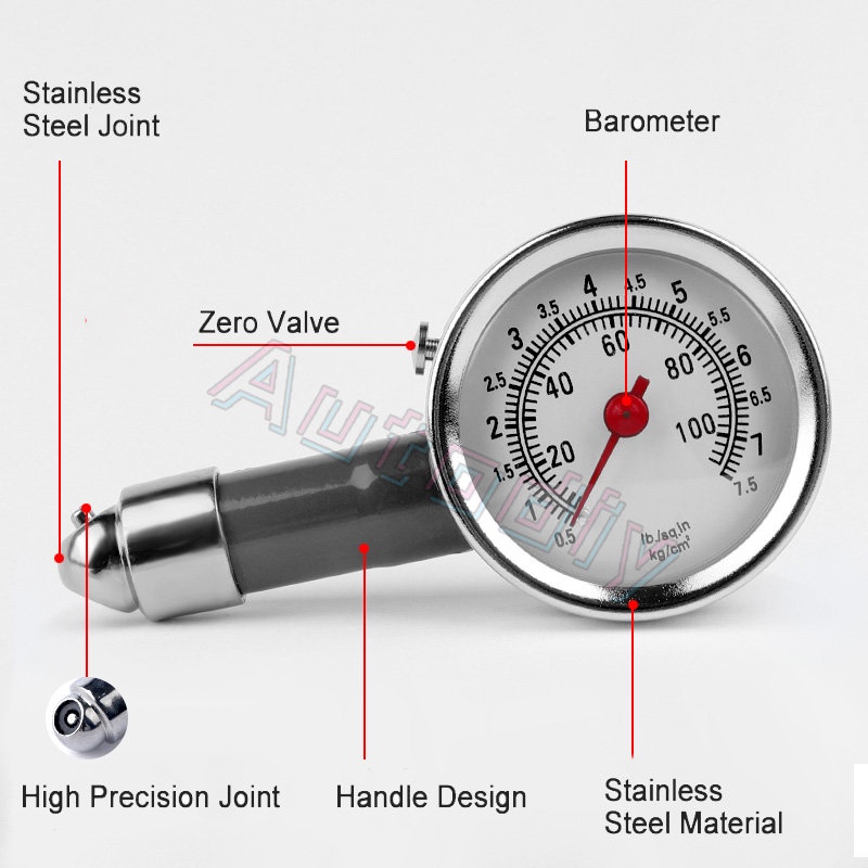 Alat Ukur Tekanan Angin Ban Mobil Truk Tire Meter Tester Alat Diagnostik Ban Sepeda Motor 0-100PSI kS P6065