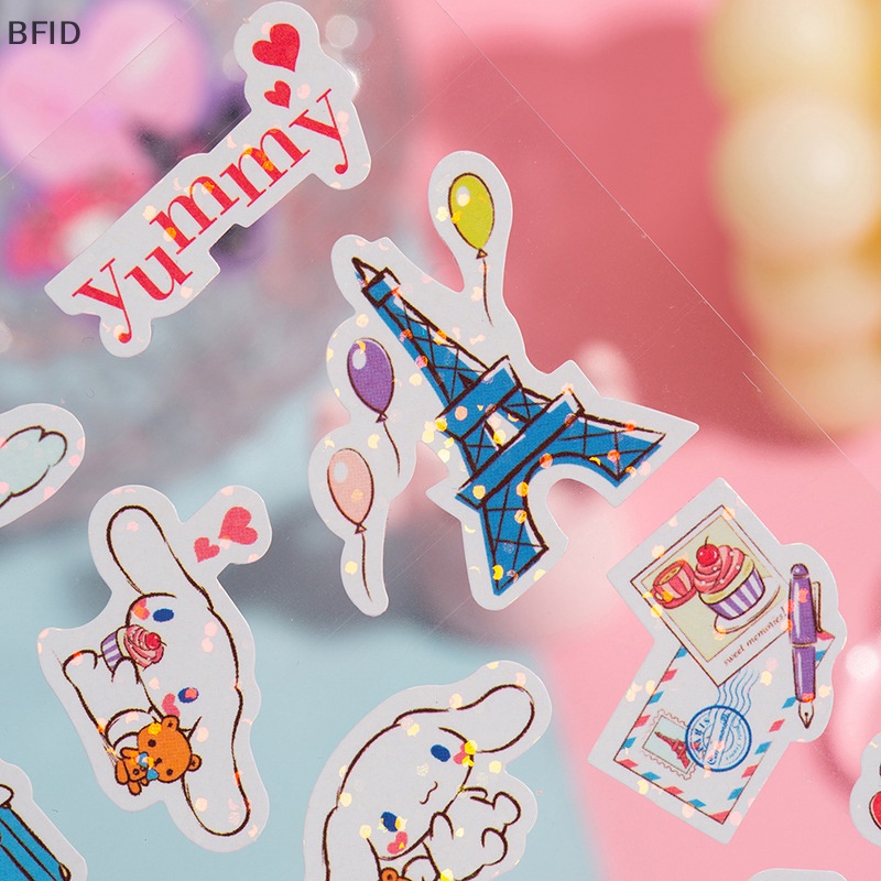 [BFID] 5pcs Sanrio Hello Kitty Kuromi Pachacco Goo Card Stiker Handbook Diary Hias DIY Alat Tulis Anime Kawaii Childrens Hadiah [ID]