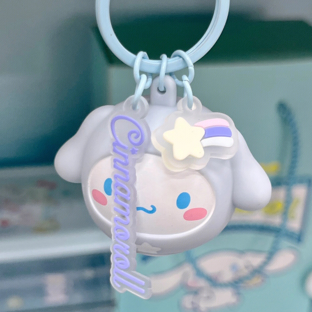 Kartun Baru Sanrio Kuromi Kayu Manis Gantungan Kunci Gadis Ransel Gantung Ornamen Kreatif Lucu Boneka Bersinar Hadiah Anak