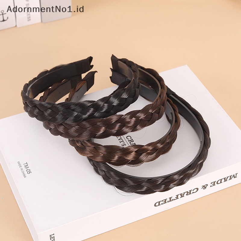 [AdornmentNo1] N bando Wig kepang empat aksen tali Handmade bando kepang Twist hiasan kepala