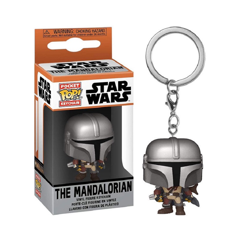 Funko POP Star Wars Darth Vader Gantungan Kunci Liontin Yoda Mandalorian Stormtrooper Model Boneka Action Figure Key Ring Minifigure