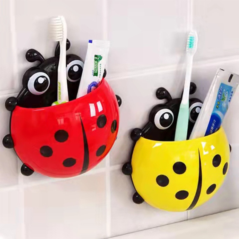 01-Tempat Sikat Gigi Odol Kumbang Lady Bug Toothbrush Holder Viral