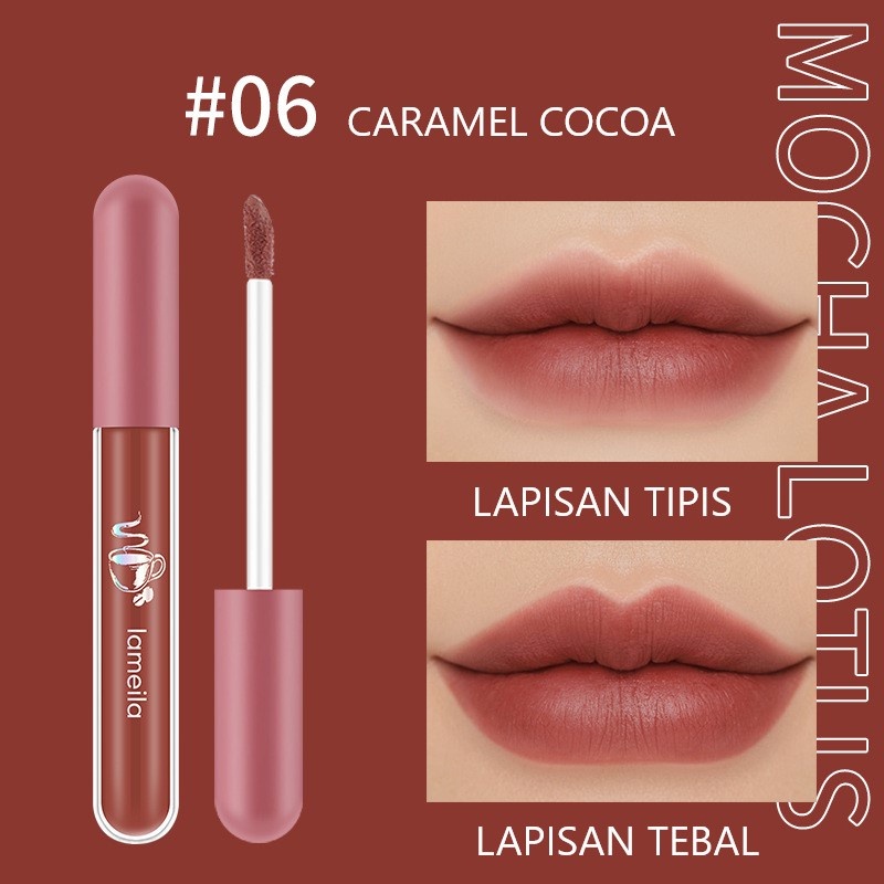 PAKET LAMEILA ISI 6 NUDE LIP CREAM 1041 Bibir Cantik Lembab dan Lembut