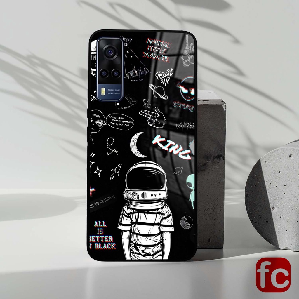 Case Kilau Vivo Y51a | Y53s | Y51 2020 | Casing Glossy | Pelindung Hp | Motif Nasa Aesthetic