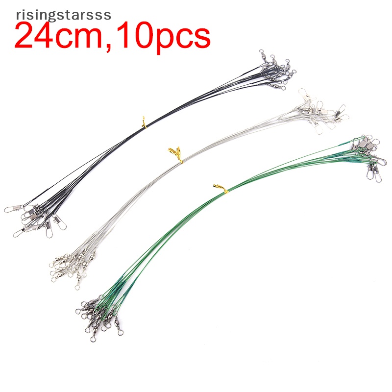 Outdoor 10pcs/lot Steel Fishing Line Steel Wire Leader Dengan Kawat Pemimpin Pancing Putar  New