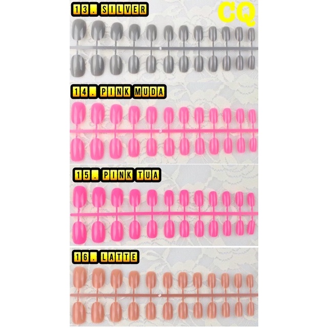 TGM - Kuku Palsu Oval Glossy Style / Fake Nails / 24pcs Nailart Snoopy Alpukat Strawbery Halal Nail / Kuku Batang / 24pcs False Nail Art