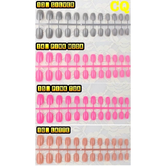 TGM - Kuku Palsu Oval Glossy Style / Fake Nails / 24pcs Nailart Snoopy Alpukat Strawbery Halal Nail / Kuku Batang / 24pcs False Nail Art