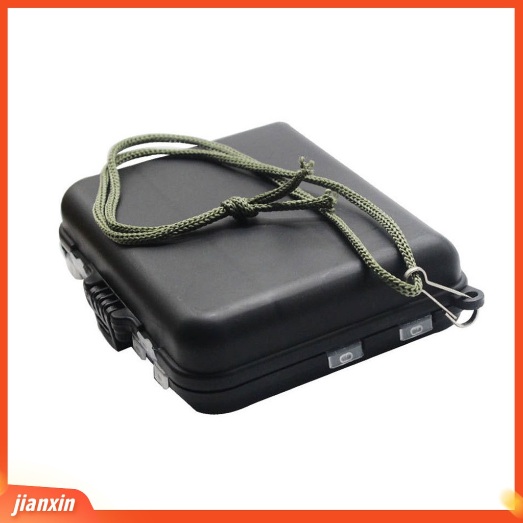 (In Stock) Kotak Umpan Pancing Dengan Lanyard Dapat Dilepas 11kompartemen Umpan Kait Aksesoris Organizer Case Perlengkapan Memancing