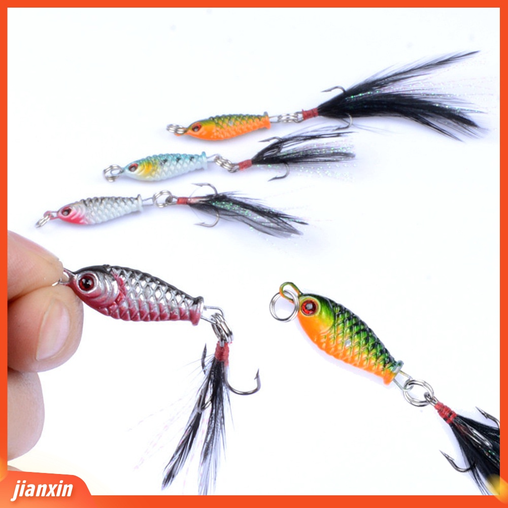 (In Stock) 4Pcs /Set 3.2cm Mini Memancing Buatan Manusia Hidup Umpan Wobbler Fish Bait Tackle
