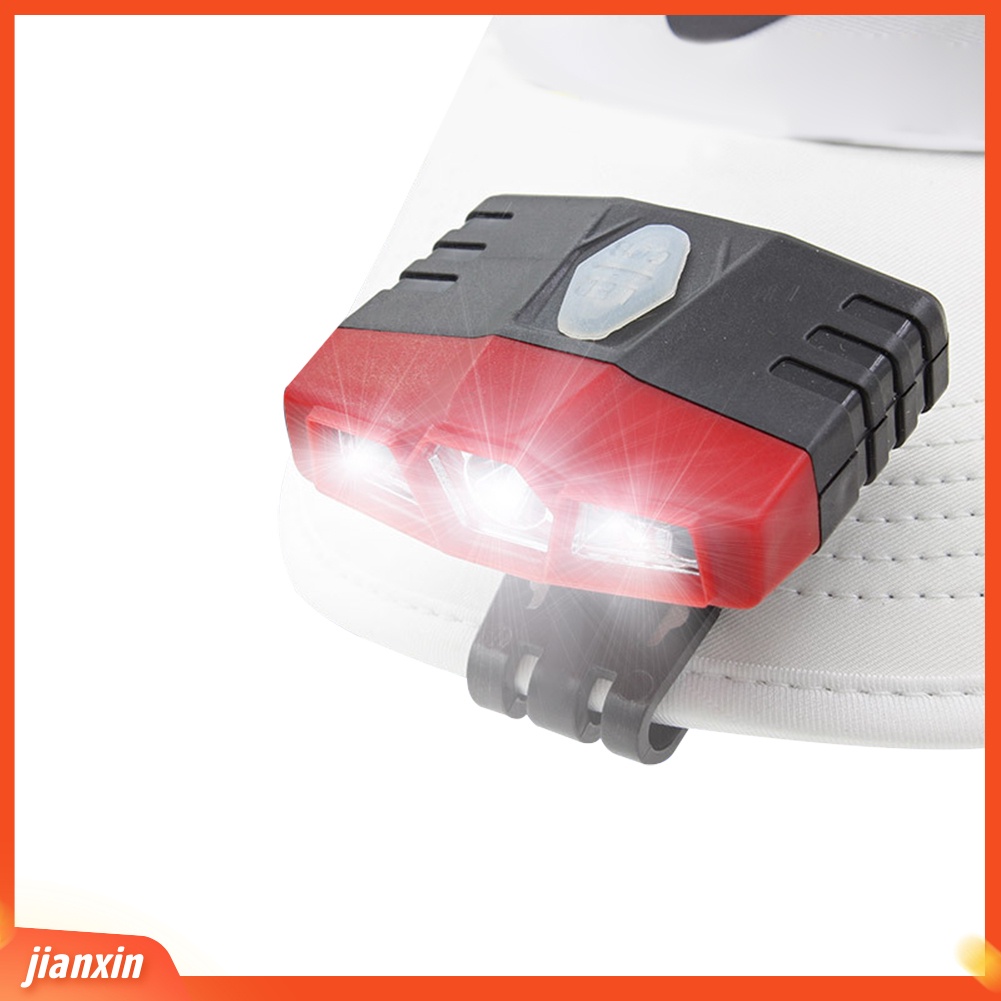 (In Stock) Lampu Topi Luar Ruangan Rechargeable USB COB Sensor Headlamp Memancing Klip Topi Cahaya