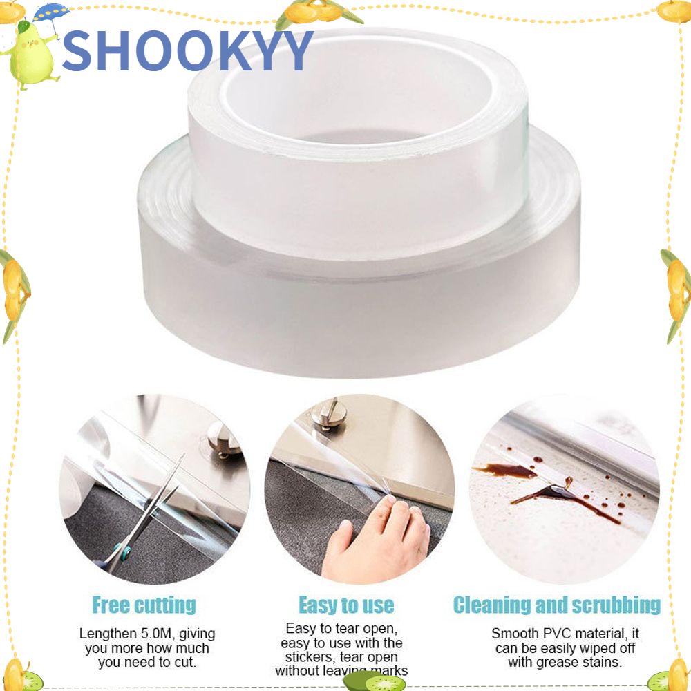 CHOOKYY 300cm Seamless Tape Wastafel Gap Akrilik Tahan Air Dapur Self-Adhesive Sealing Stripe