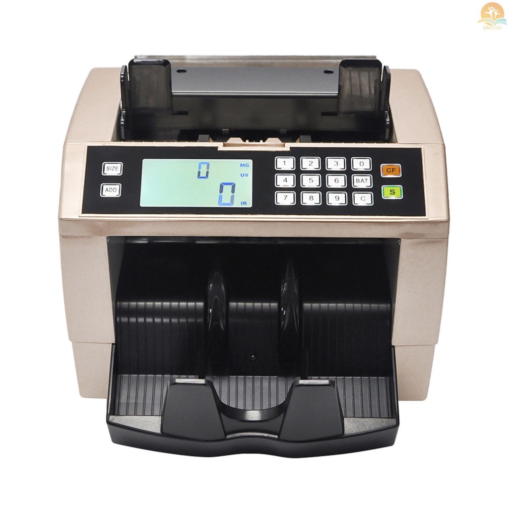 In Stock LCD Display Otomatis Multi-Currency Cash Uang Kertas Money Bill Counter Mesin Hitung Dengan UV MG Pendeteksi Palsu Panel Display Eksternal Untuk EURO Dolar As AUD Pound