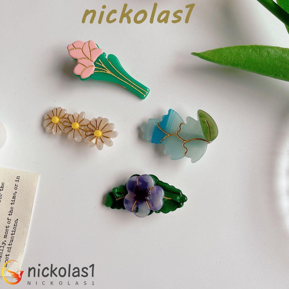 NICKOLAS1 Flower Hair Clip Hiasan Kepala Lucu Wisteria Bunga Acetic Hadiah Gadis Wanita Jepit