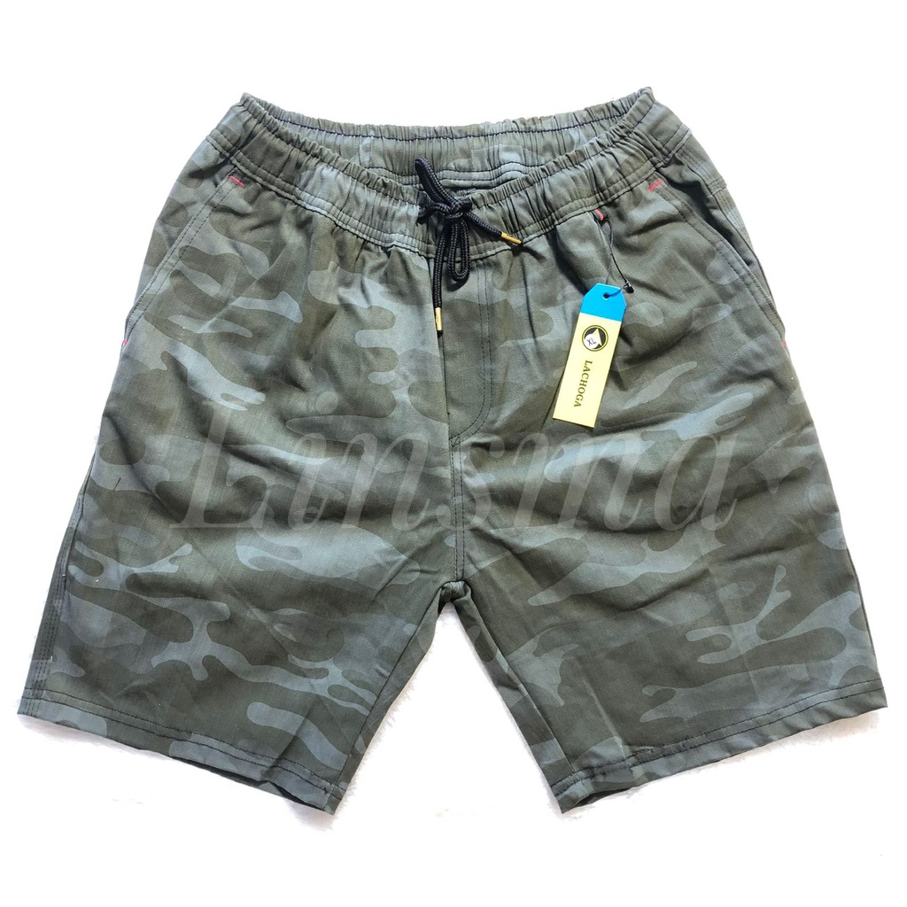 Celana Pendek Pria Wanita Boardshort Army Loreng ABRI Cotton Twill Import Premium