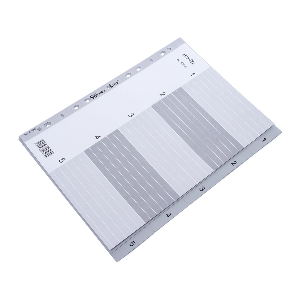 

[Artomas] Bantex Numerical Indexes A4 5 Pages (15 index) Grey 6205 05