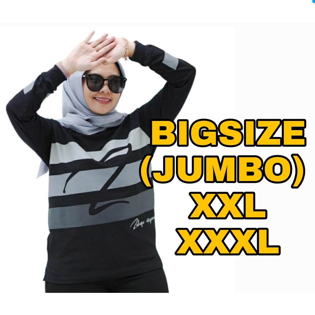 Kaos Zolaqu Original JUMBO OVERSIZE XXL-XXXL PREMIUM / Kaos Wanita Lengan Panjang Zolaqu Cotton Comb