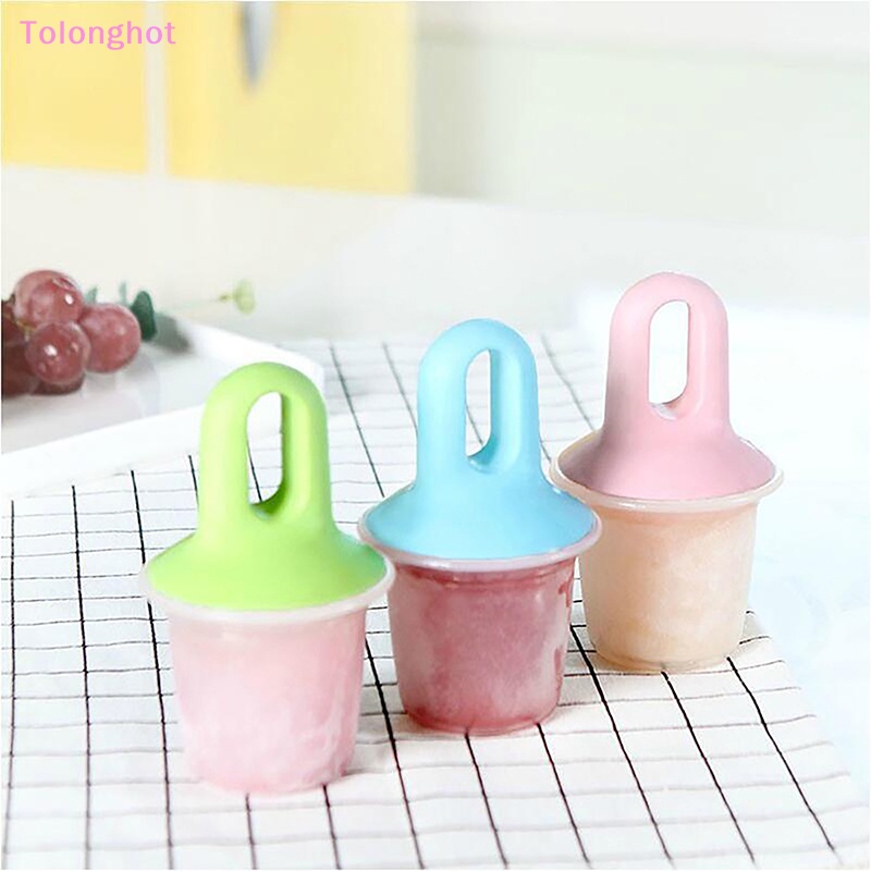 Tolonghot&gt; 1Pc Cetakan Es Krim Popsicle Mini Dengan Penutup Cetakan Es Pop Plastik Set Anak Bayi Buah Milkshake Ice Cream Mold Alat Dapur well