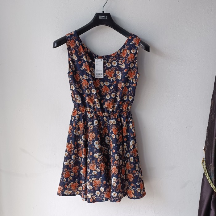 Tunik wanita motif bunga bunga Kekinian Atasan mini dress wanita