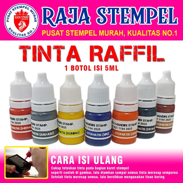 

Tinta Raffil Stempel Otomatis /Botol 5ml