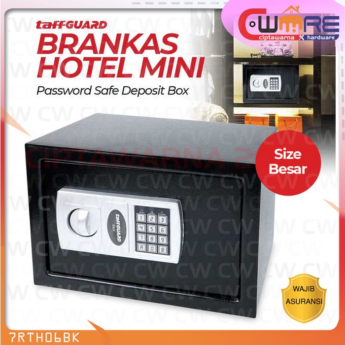 TaffGUARD Kotak Brankas Hotel Mini Password Safe Deposit Box - BDB CW2H