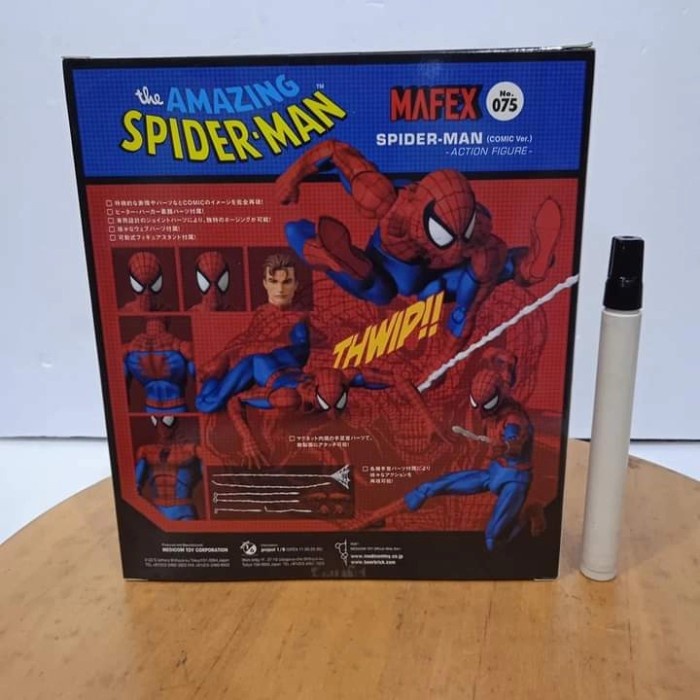 mainan mafex act figure Mafex 075 comic The Amazing spiderman recast m