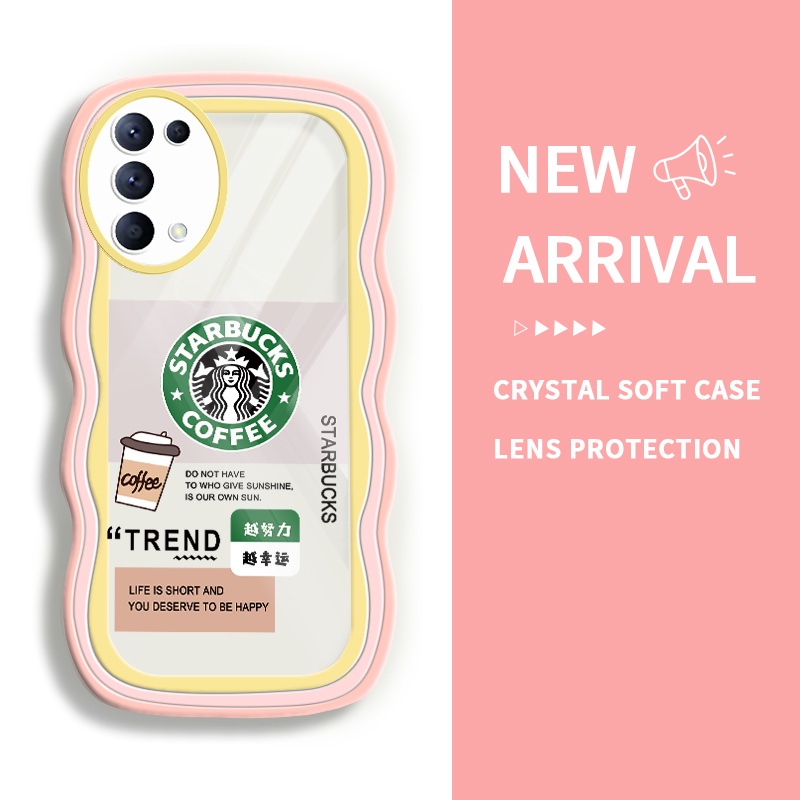 LAPEER Case For Oppo Find X3 Lite Reno4 Reno3 4G F15 A91 Reno5 Reno5 K Reno6 SoftCase Hp Starbucks S