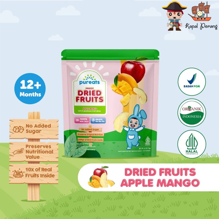 

Pureats Freeze Dried Fruits Apple Mango 15g