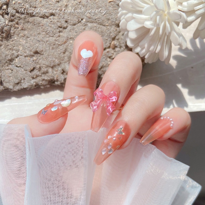 [Fitur] 10/30 /50 Pcs/Bag Korea Resin Nail Art/Dekorasi Kuku Kupu-Kupu/Mini Jelly Bow Stereo Hiasan Kuku/DIY Manicure Aksesoris/Perhiasan Bagian Bor Kuku