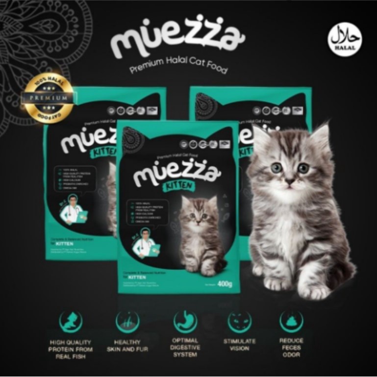 Muezza Adult 1kg Makanan Kucing Kering Halal