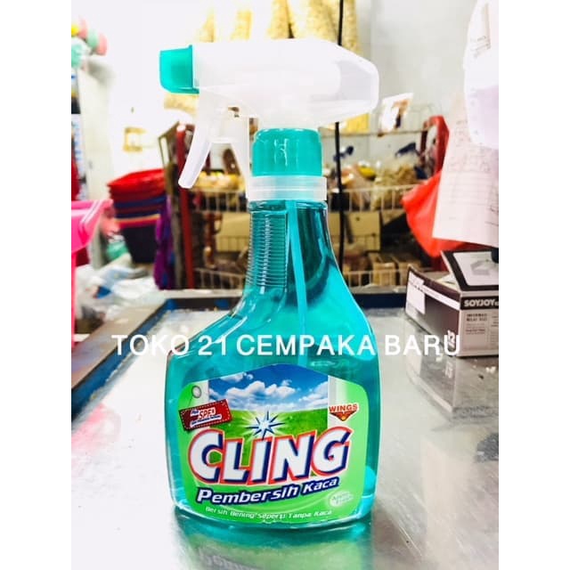Cling Pembersih Kaca APPLE FRESH Semprot 440 ml | HIJAU Cling Spray 440ml