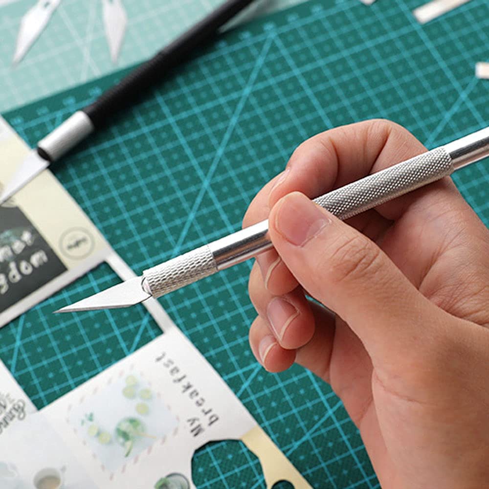 

Pen Cutter Set + Refill 5 Pcs Art Knife Pisau Cutting Sticker Stiker Bujo Journaling Kerajinan Tangan / Cutting 3