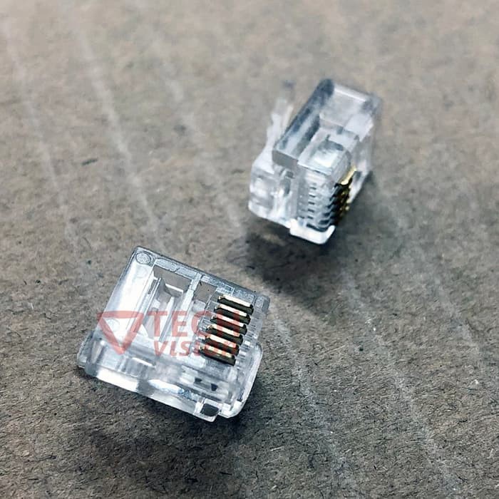 Connector RJ11 RJ12 Konektor RJ 11 Pin Telepon Jack 6Pin 6 Pin 6P6C