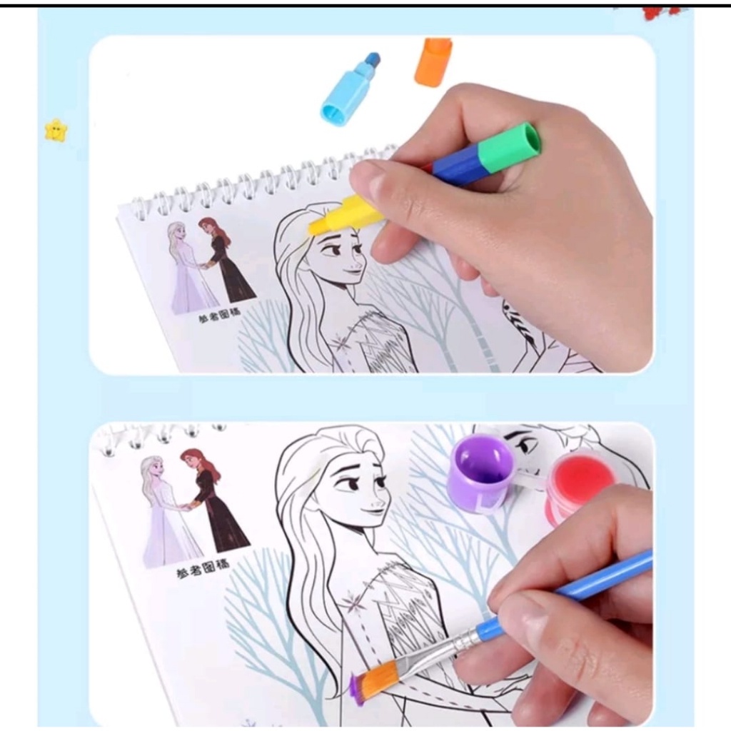 

BUKU GAMBAR KARAKTER ANAK / BUKU MEWARNAI ANAK DENGAN 2 JENIS CAT AIR DAN KRAYON 3