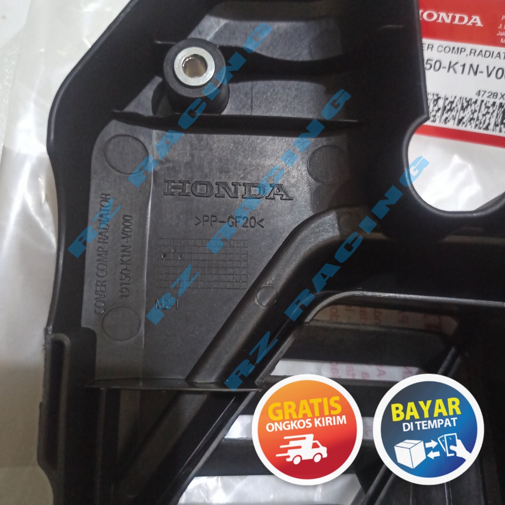 ( 100% ORI AHM ) Cover Comp Tutup Kipas Radiator CARBON PREMIUM PCX 160 / VARIO 160 / ADV 160 19150-K1N-V00 Original Honda RZ