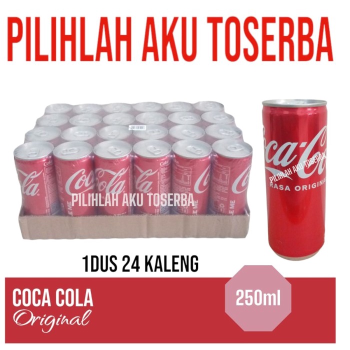 

Coca Cola Original KALENG CAN 250 ml - ( HARGA 1 DUS isi 24 )