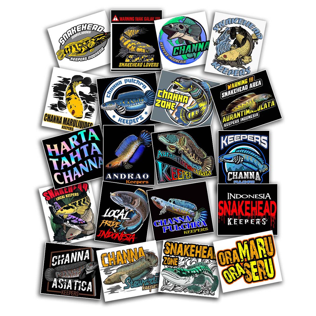sticker channa iwak galak snakehead