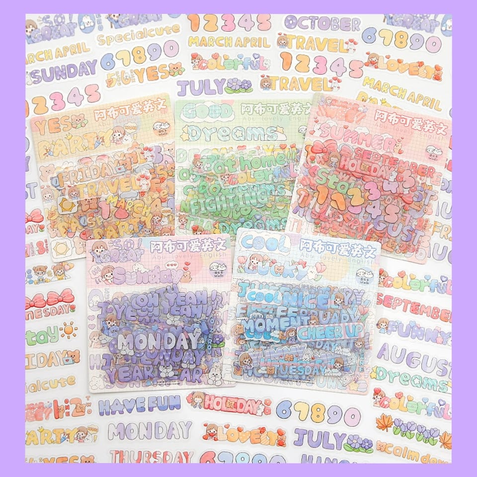 

GULAGULA - STICKER TRANSPARANT PET ALPHANUMERIC LUCU WARNA PASTEL UNTUK DEKORASI BUKU JOURNAL / JOURNALING / SCRAPBOOK / SCRAPING BOOK / MOTIF MOMO / KERTAS NOTE / CATATAN KECIL / TEMA KARTUN JEPANG LUCU KAWAII CUTE / STICKER DIARY LUCU / AESTHETIC