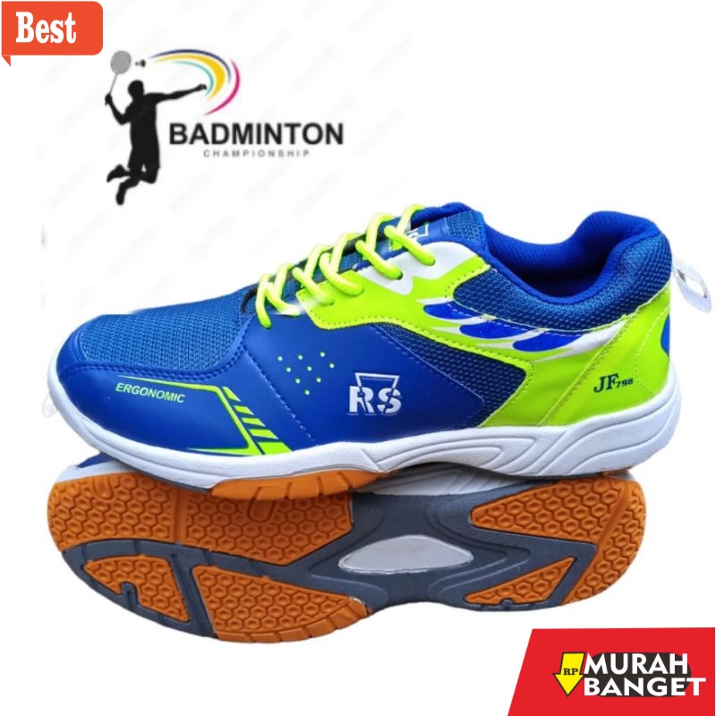 Sepatu bulu tangkis terbaru- sepatu badminton Rs jeffer JF798 tennis bulutangkis pria
