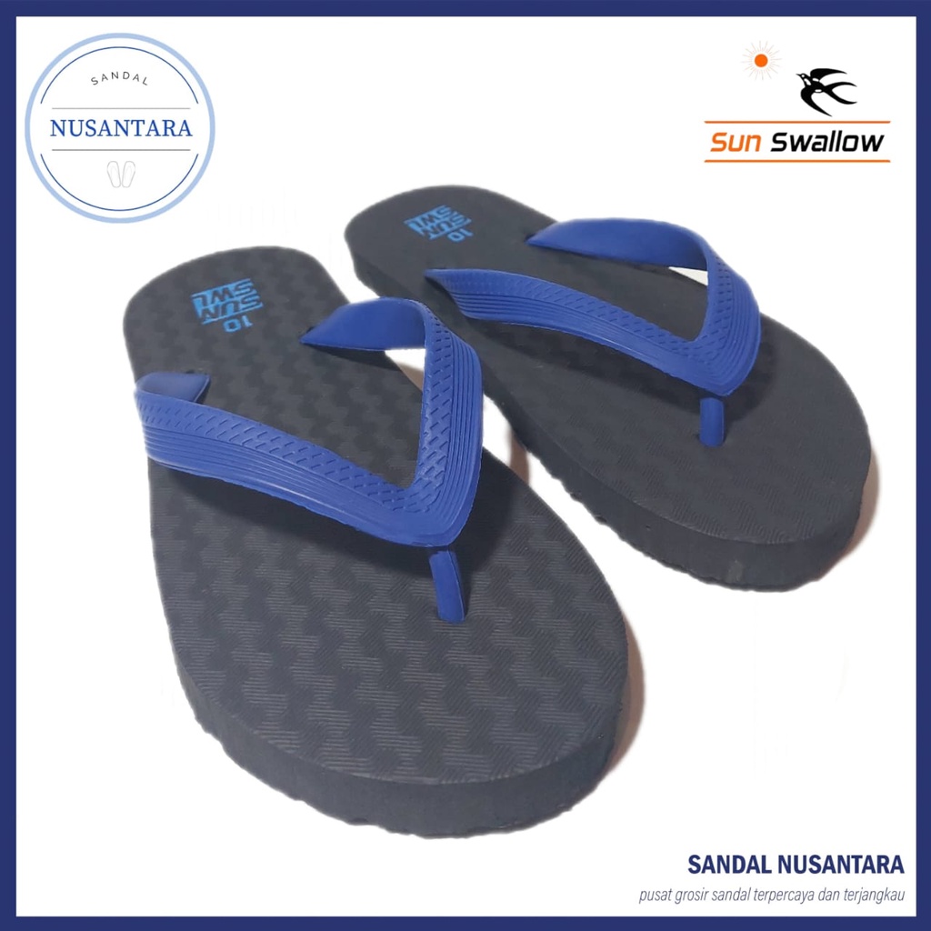 Sandal Jepit Karet Pria Sun Swallow Milan Karet Tebal Ukuran Besar