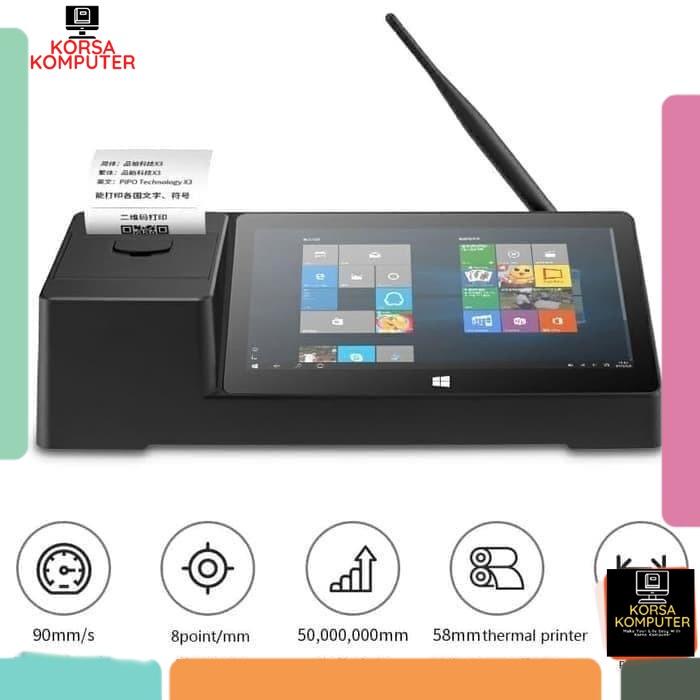 Komputer Kasir Mini WINDOWS 10 MINI PC PIPO X3 TABLET POS PRINTER THERMAL 58MM - PC KASIR Rstoran Ko