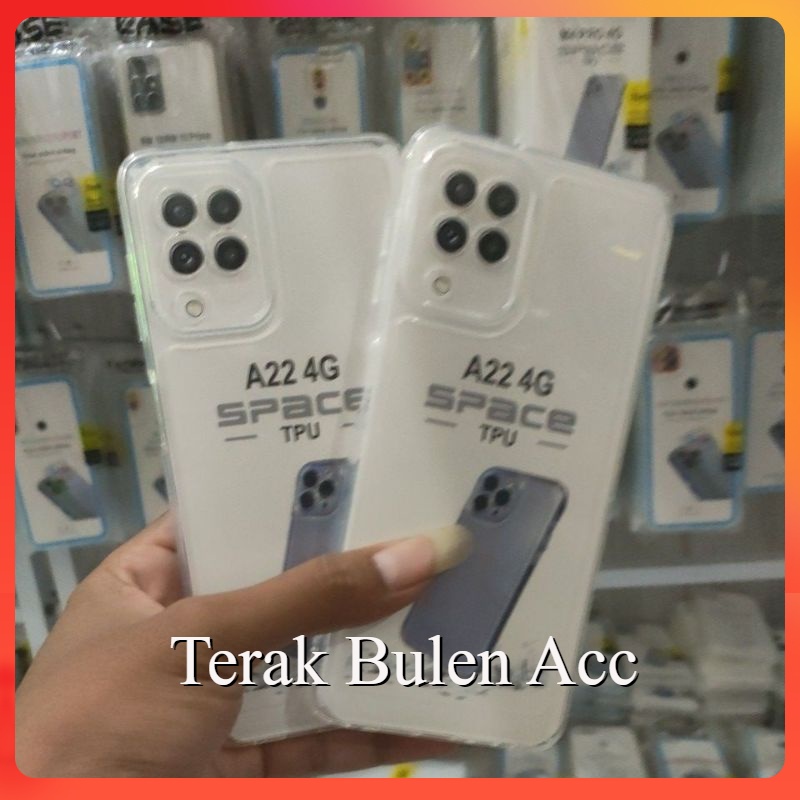 Softcase Bening SAMSUNG A22 4G Case Clear Transparan Protec Camera
